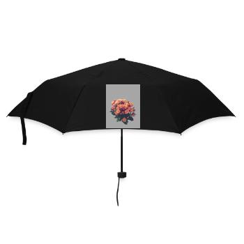 Strahlende Rosenpracht in Orange - Regenschirm (klein) - Schwarz - Vorne