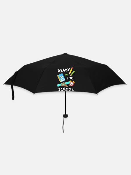 Schulanfang Schulanfänger Einschulung Schulkind - Regenschirm (klein) - Schwarz