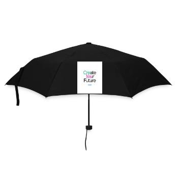 Gestalten Sie Ihre Zukunft motivieren buntes Design - Regenschirm (klein) - Schwarz - Vorne