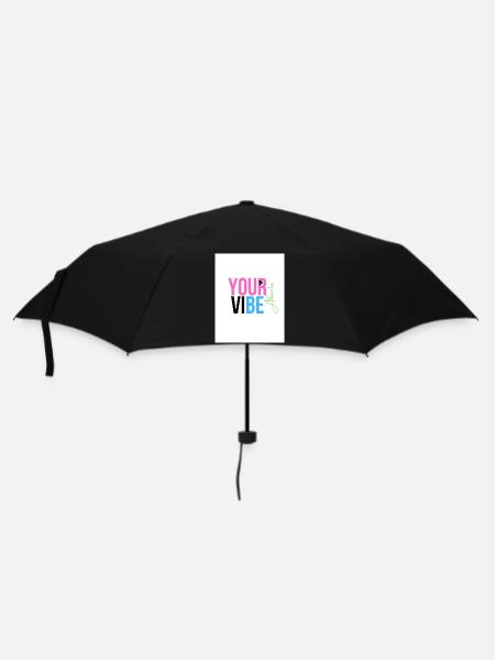 Positive und motivierende Schwingung - Regenschirm (klein) - Schwarz