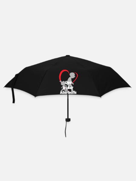 Opa ist der Allerbeste Opa mit Enkelin - Regenschirm (klein) - Schwarz