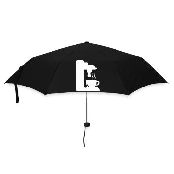 Espresso Machine Outline Coffee Illustration - Umbrella (small) - black - Front