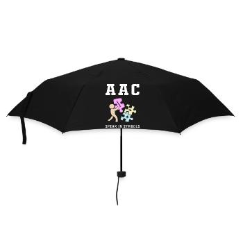 AAC Communication Sign Language SLP - Umbrella (small) - black - Front