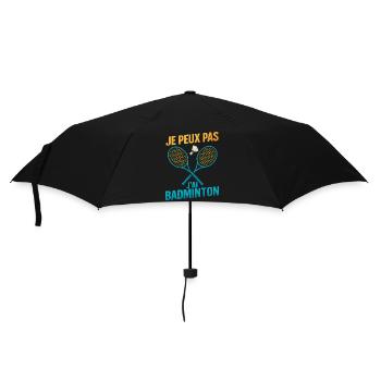 Ich kann nicht Badminton haben - Regenschirm (klein) - Schwarz - Vorne