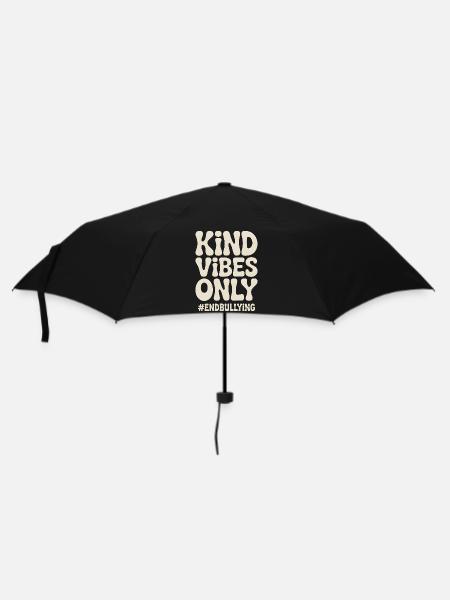 Freundliche Vibes beenden nur Mobbing - Regenschirm (klein) - Schwarz