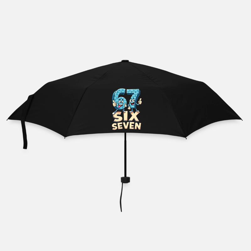 US Flag 67 Memes Six Seven - Regenschirm (klein) - Schwarz