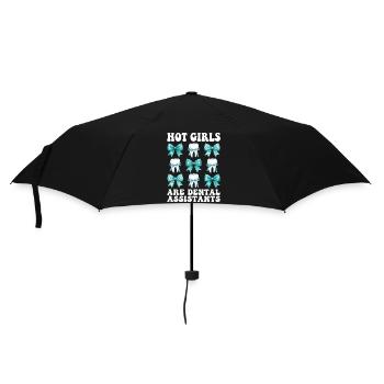 Girls Funny Dental Assistant Dentist - Umbrella (small) - black - Front