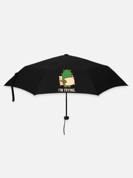 Stachelig, aber bemüht - Regenschirm (klein) - Schwarz