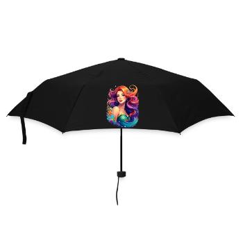 Sexy Meerjungfrau - Regenschirm (klein) - Schwarz - Vorne