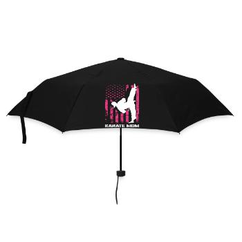 Karaté Mom USA Drapeau Arts Martiaux Maman Rose - Parapluie standard - noir - Devant