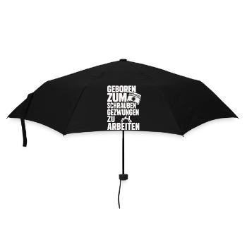 Geschraubt statt gezwungen - Regenschirm (klein) - Schwarz - Vorne