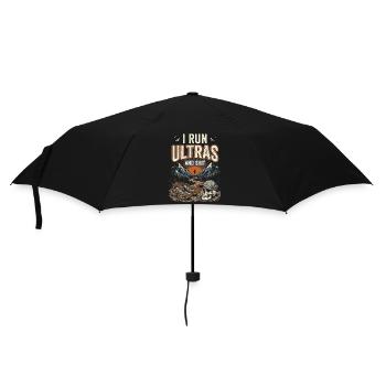 Ultralauf – Ich laufe Ultras und so weiter - Regenschirm (klein) - Schwarz - Vorne