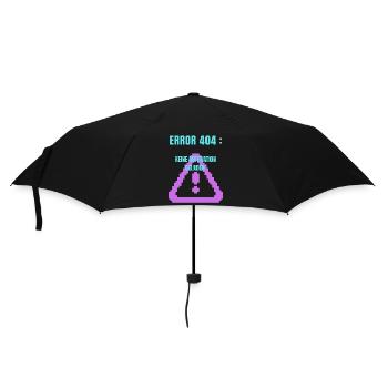 Error 404 Design  - Regenschirm (klein) - Schwarz - Vorne