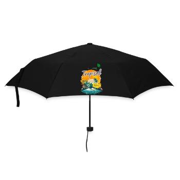Tropische Inselschwingungen - Regenschirm (klein) - Schwarz - Vorne
