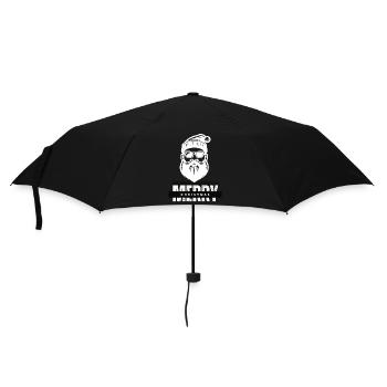 Merry Christmas Weihnachtsmann Geschenk - Regenschirm (klein) - Schwarz - Vorne
