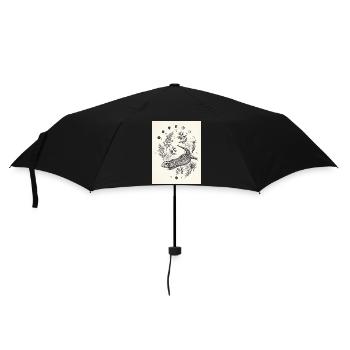 Alchemie-Echsenskelett - Regenschirm (klein) - Schwarz - Vorne
