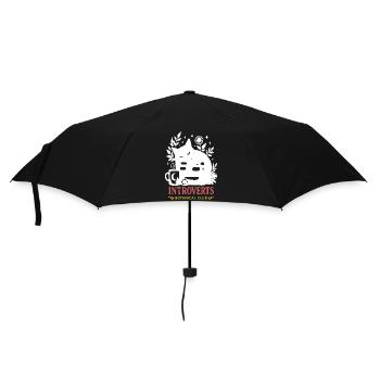 Introvertierter Botanischer Club - Regenschirm (klein) - Schwarz - Vorne