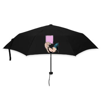 Pinke Karte - Regenschirm (klein) - Schwarz - Vorne