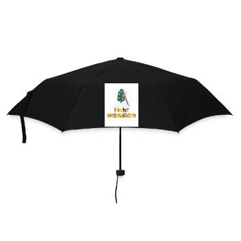 Froho wihnachten - Regenschirm (klein) - Schwarz - Vorne