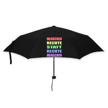 Menschenrechte statt rechte Menschen Links Antifa - Regenschirm (klein) - Schwarz - Vorne