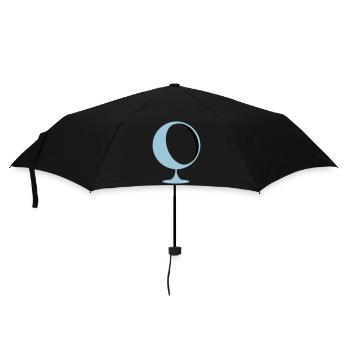 retro lounge chair eames panton - Umbrella (small) - black - Front