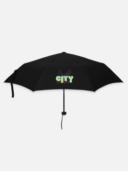 City - Regenschirm (klein) - Schwarz