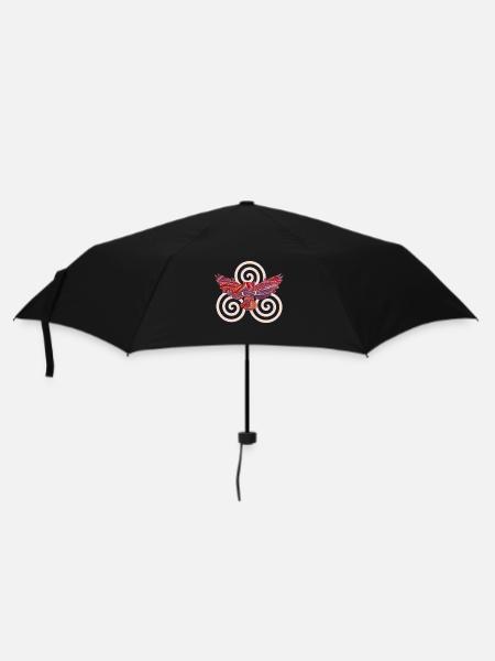 hibou e 110 avec triskele - Parapluie standard - noir