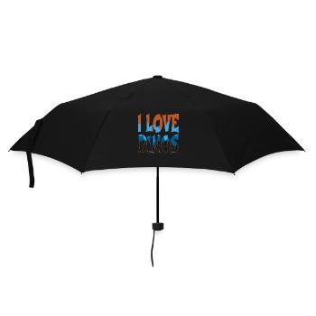 statement birthday present bicycle ride green rex - Regenschirm (klein) - Schwarz - Vorne
