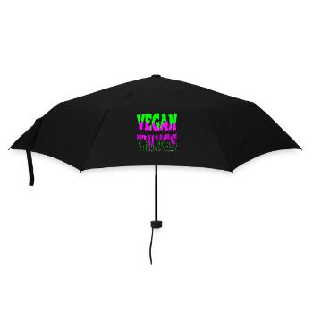 pro vegan happy humor cool jokes awesome geek - Umbrella (small) - black - Front
