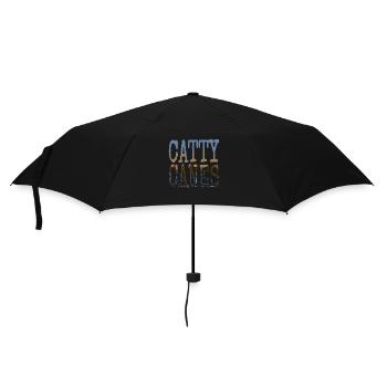 under the tree cat flag tshirts fun cat humor cool - Regenschirm (klein) - Schwarz - Vorne