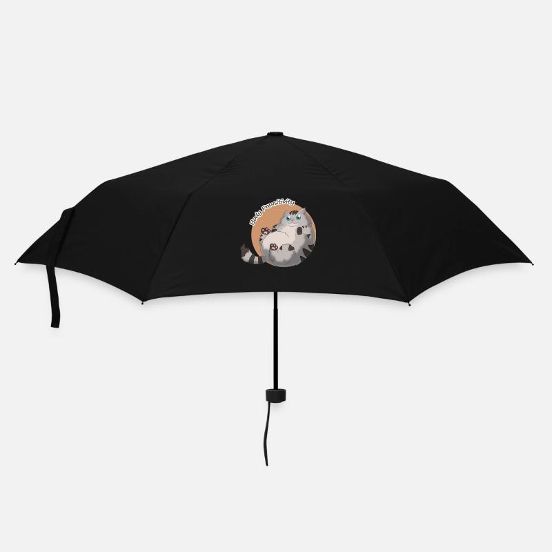 Body Pawsitivity Cat orange - Regenschirm (klein) - Schwarz