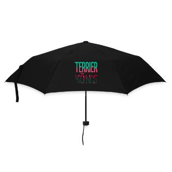 lustig humor tier spruch hundeliebhaber - Regenschirm (klein) - Schwarz - Vorne