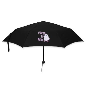 Cute ghost on a skateboard | Creep it Real - Umbrella (small) - black - Front