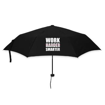 Work Smarter Not Harder Motivational - Umbrella (small) - black - Front