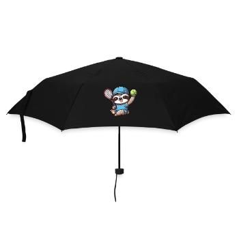 Cute Sloth as a Tennis Player - Funnier - Umbrella (small) - black - Front
