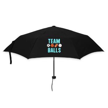 Team Balls Funny Team Boy Gender Reveal - Umbrella (small) - black - Front