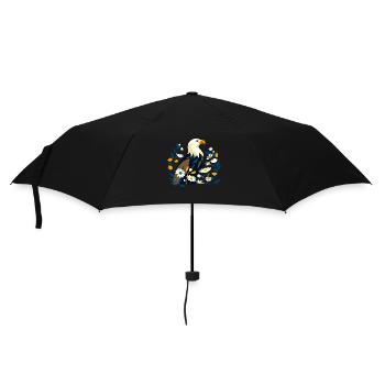 Eagle with flowers - Umbrella (small) - black - Front