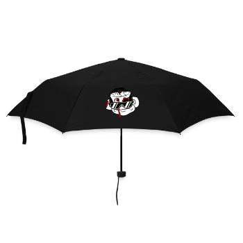 Sad DJ Zombie Horror Halloween Party Head - Umbrella (small) - black - Front
