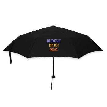 In Mathe bin ich Deko - Mathematik - Regenschirm (klein) - Schwarz - Vorne