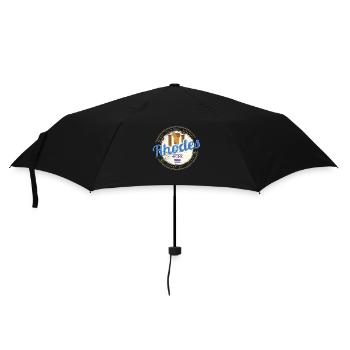 Rhodes Greece Vintage Aegean Island Souvenir - Umbrella (small) - black - Front