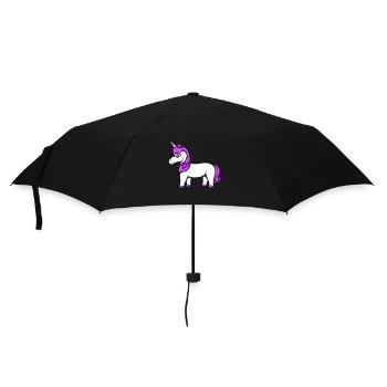 Licorne fille assez sympathique dessin animé cheval - Parapluie standard - noir - Devant