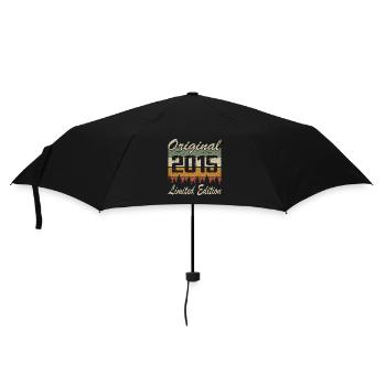 Vintage Geburtstag Original Geschenkidee 2015 - Regenschirm (klein) - Schwarz - Vorne