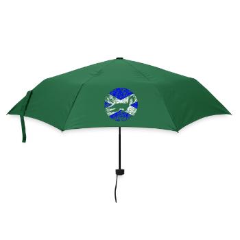 Loch Ness Monster Schottische Flagge - Regenschirm (klein) - Flaschengrün - Vorne