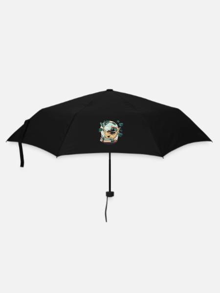 Katzenbuch-Liebhaber - Regenschirm (klein) - Schwarz