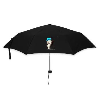 Chien arty - Parapluie standard - noir - Devant