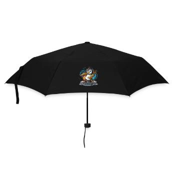 Funky Penguin DJ - Umbrella (small) - black - Front