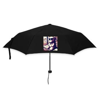 Teddy Manga II - Regenschirm (klein) - Schwarz - Vorne