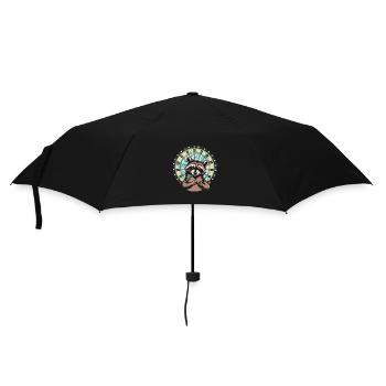 Waschbär-Dart - Regenschirm (klein) - Schwarz - Vorne