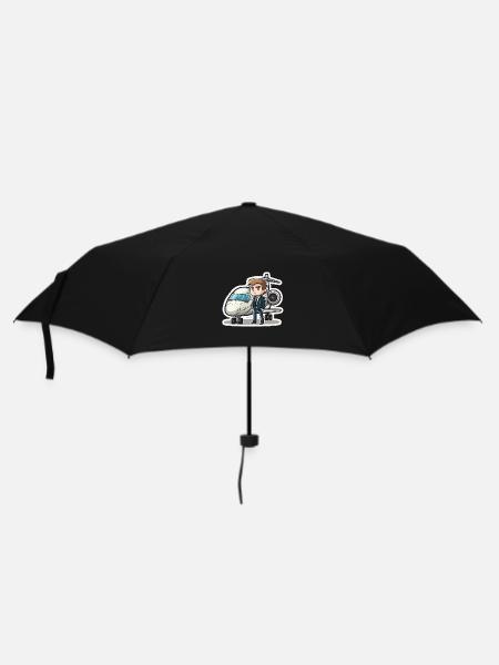 Der Flieger - Regenschirm (klein) - Schwarz
