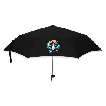 Pingouin heureux - Parapluie standard - noir - Devant